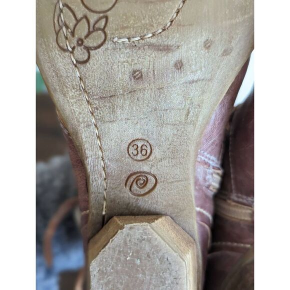 Khrio Brown Leather Zip-up Booties - Size 36 - Picture 8 of 9